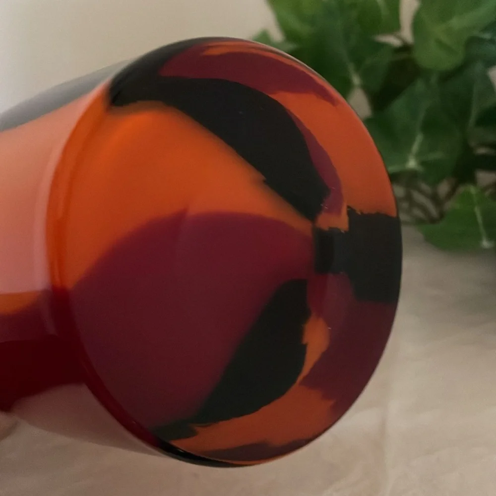 Exquisite Vintage Murano Cased Tri-Colored Striped Vase! - Picture 6 of 15